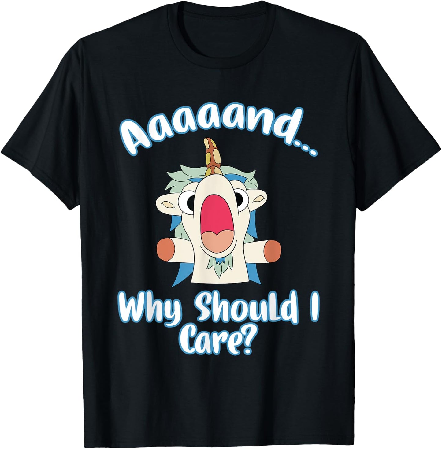 And Why Should I Care? Funny Sarcastic Unicorn Gifts T-Shirt - T-Shirt | Black