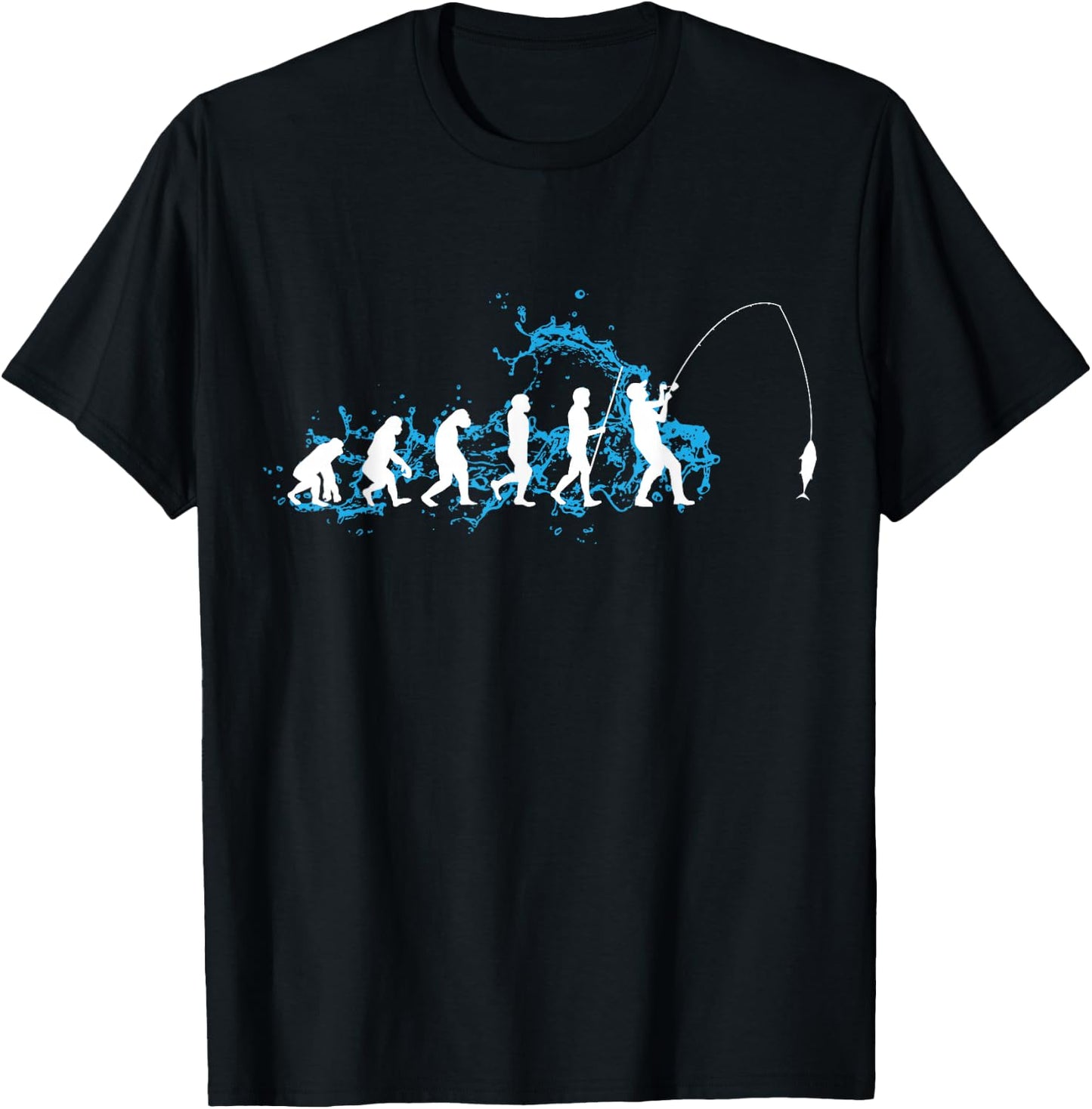 Evolution Angler Fishing fisherman T-Shirt - T-Shirt | Black