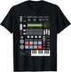 Cute Electronic Musician Lover Synthesizer Designs -Adults Kids Black Small Music Producer Artist Gift Women Beat Makers T-Shirt - T-Shirt | Black