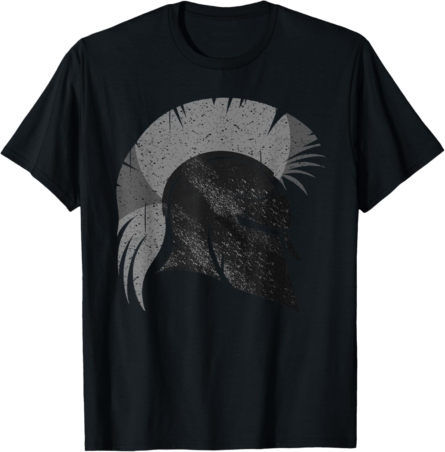 Funny Spartan Greek Helmet Gift | Cute Gladiator Men Women T-Shirt - T-Shirt | Black