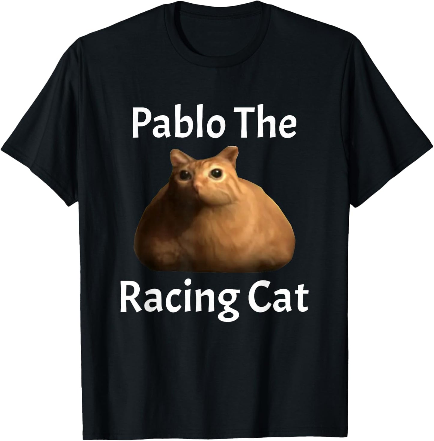 Pablo The Racing Cat , Small, Black T-Shirt - T-Shirt | Black