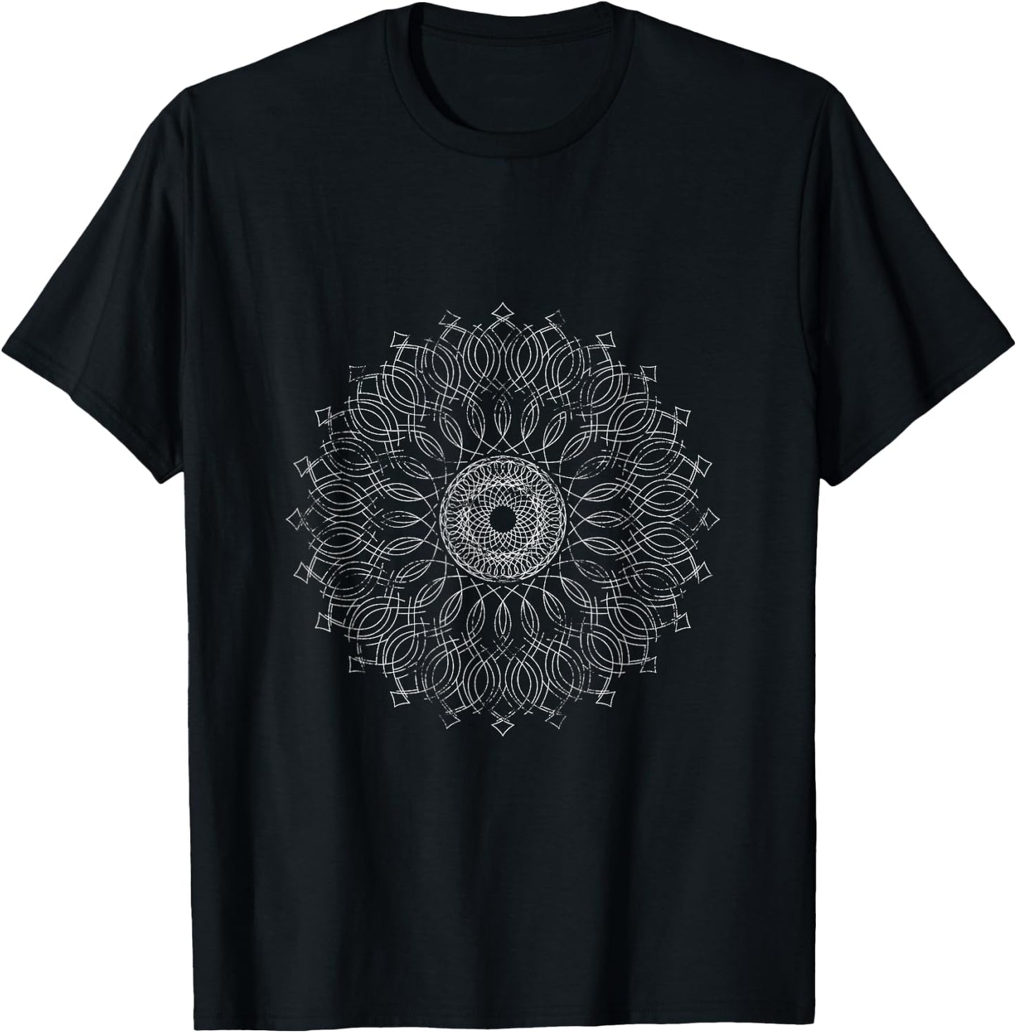 Psychedelic Pilates Yoga Art Hindu Pilates Spiritual Mandala T-Shirt - T-Shirt | Black