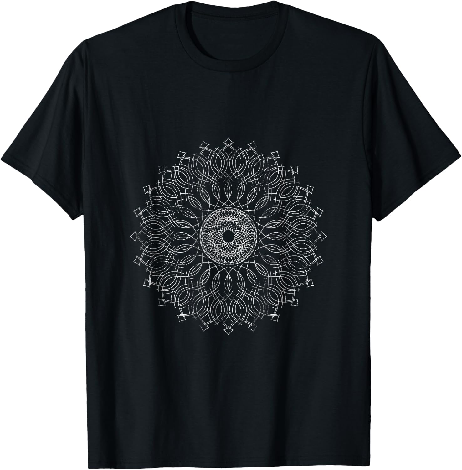Psychedelic Pilates Yoga Art Hindu Pilates Spiritual Mandala T-Shirt - T-Shirt | Black