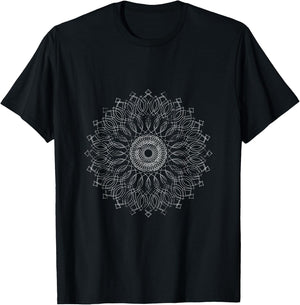 Psychedelic Pilates Yoga Art Hindu Pilates Spiritual Mandala T-Shirt - T-Shirt | Black