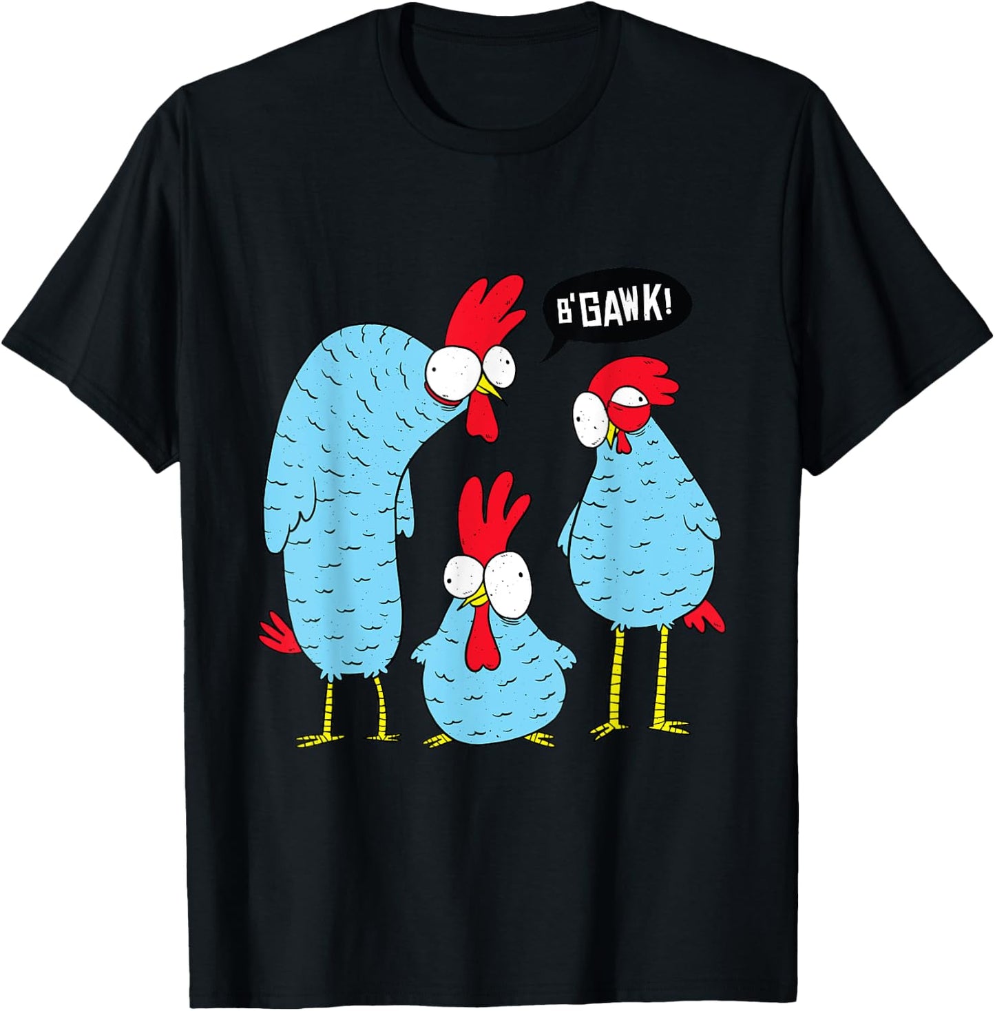 Crazy Funny Chickens - Loves Chickens T-Shirt - T-Shirt | Black