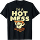 Im A Hot Mess Smore Funny Camping Bonfire Marshmallow Camper T-Shirt - T-Shirt | Black