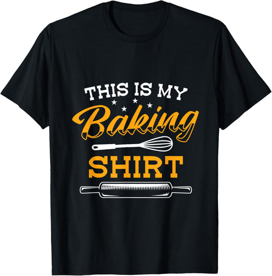 This Is My Backing Shirt Baking With The Family Hobby Baker T-Shirt - T-Shirt | Black
