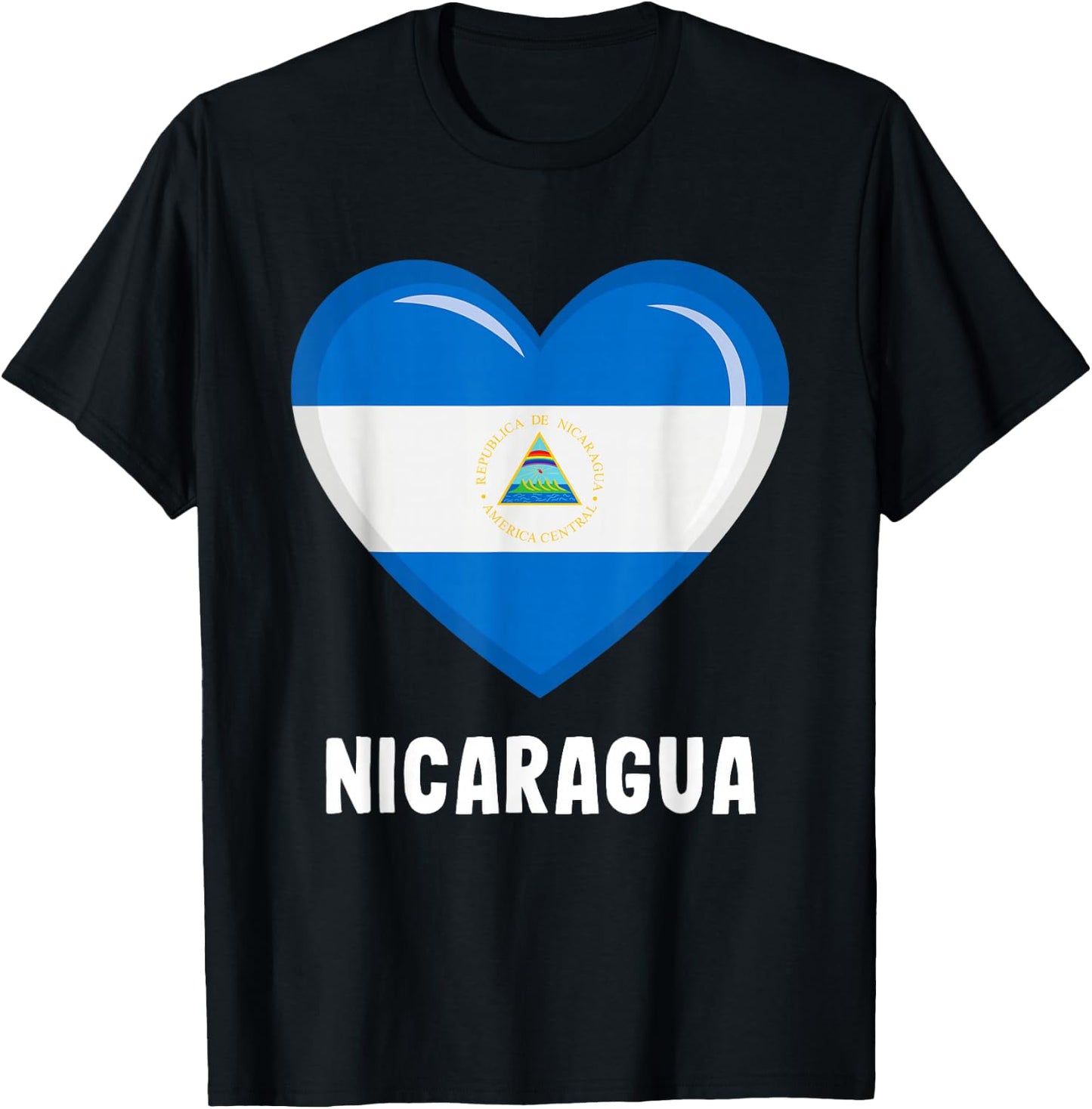 Nicaragua Flag Shirt | Nicaragua T-Shirt - T-Shirt | Black
