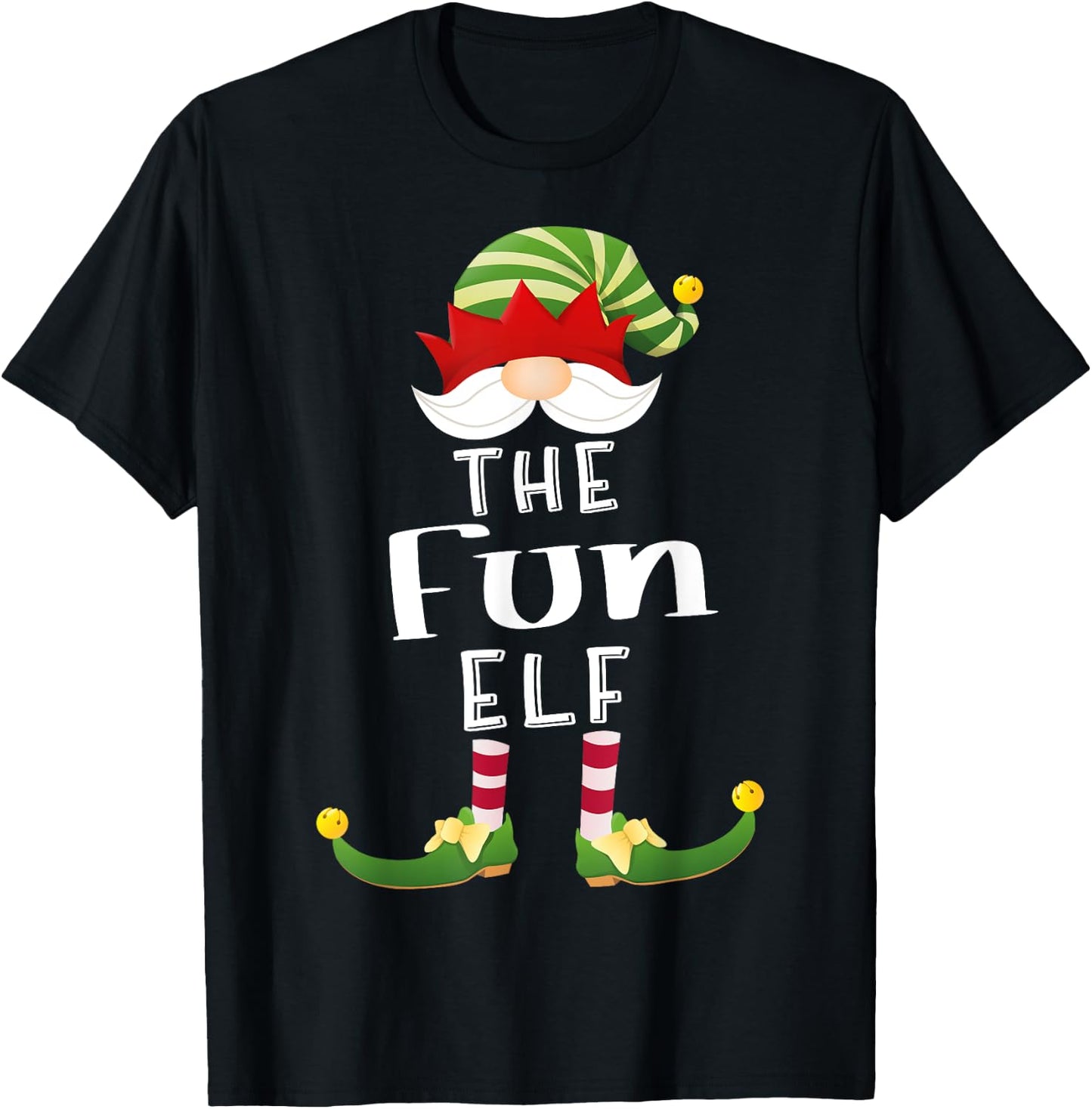 Fun Elf Group Christmas Funny Pajama Party T-Shirt - T-Shirt | Black