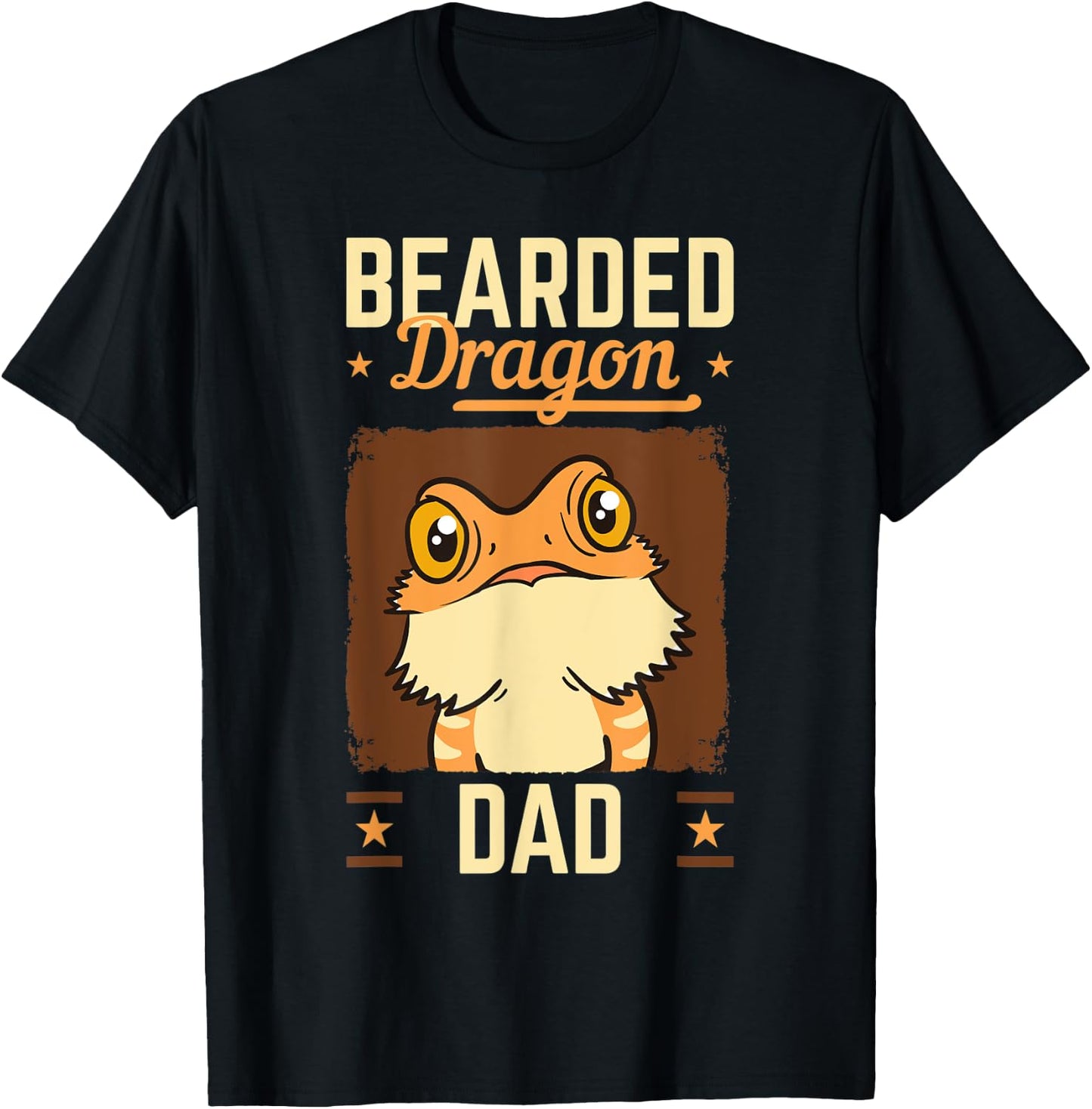 Bearded Dragon Dad Gecko Lizard Owner Reptile Lover Gift T-Shirt - T-Shirt | Black