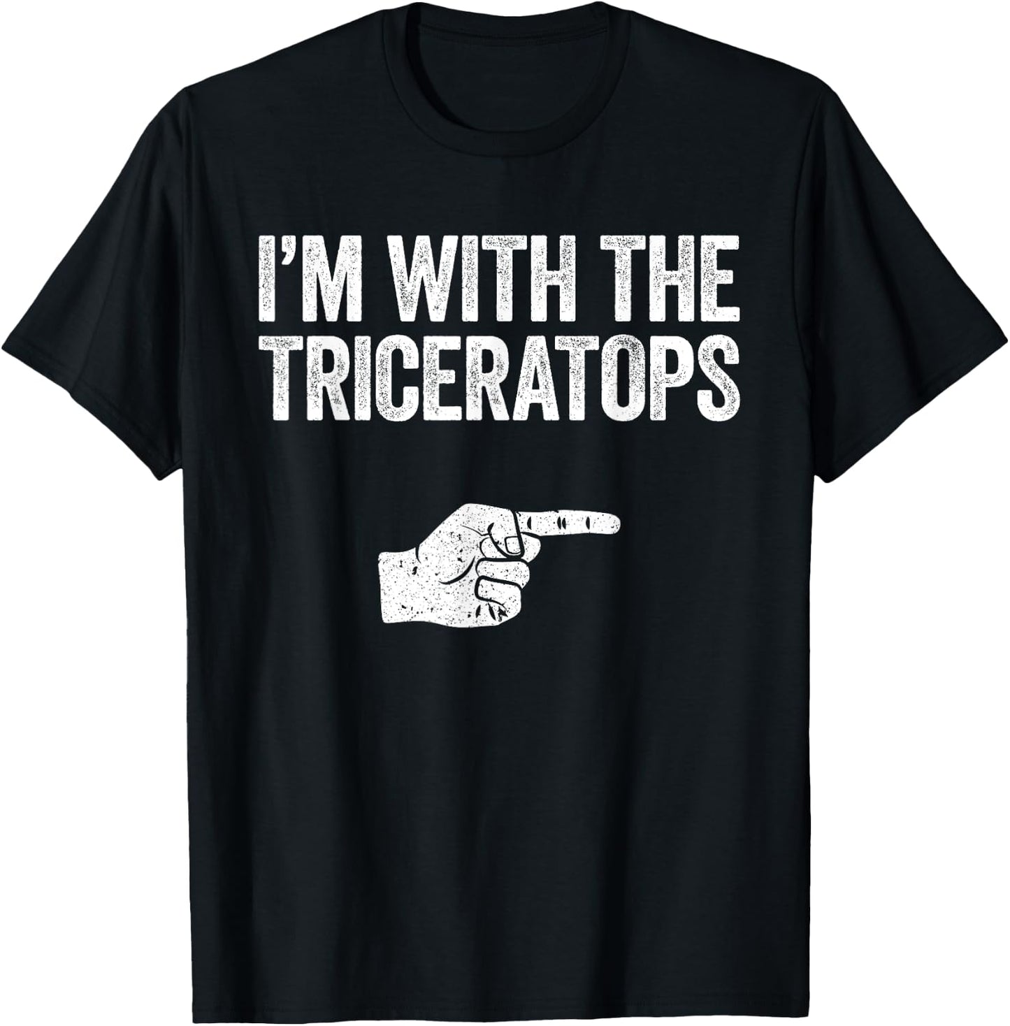 I'm With The Triceratops Triceratops Costume Shirt T-Shirt - T-Shirt | Black