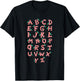 Christmas Alphabet Candy Cane X-Mas Holiday Teacher Women Kids T-Shirt - T-Shirt | Black
