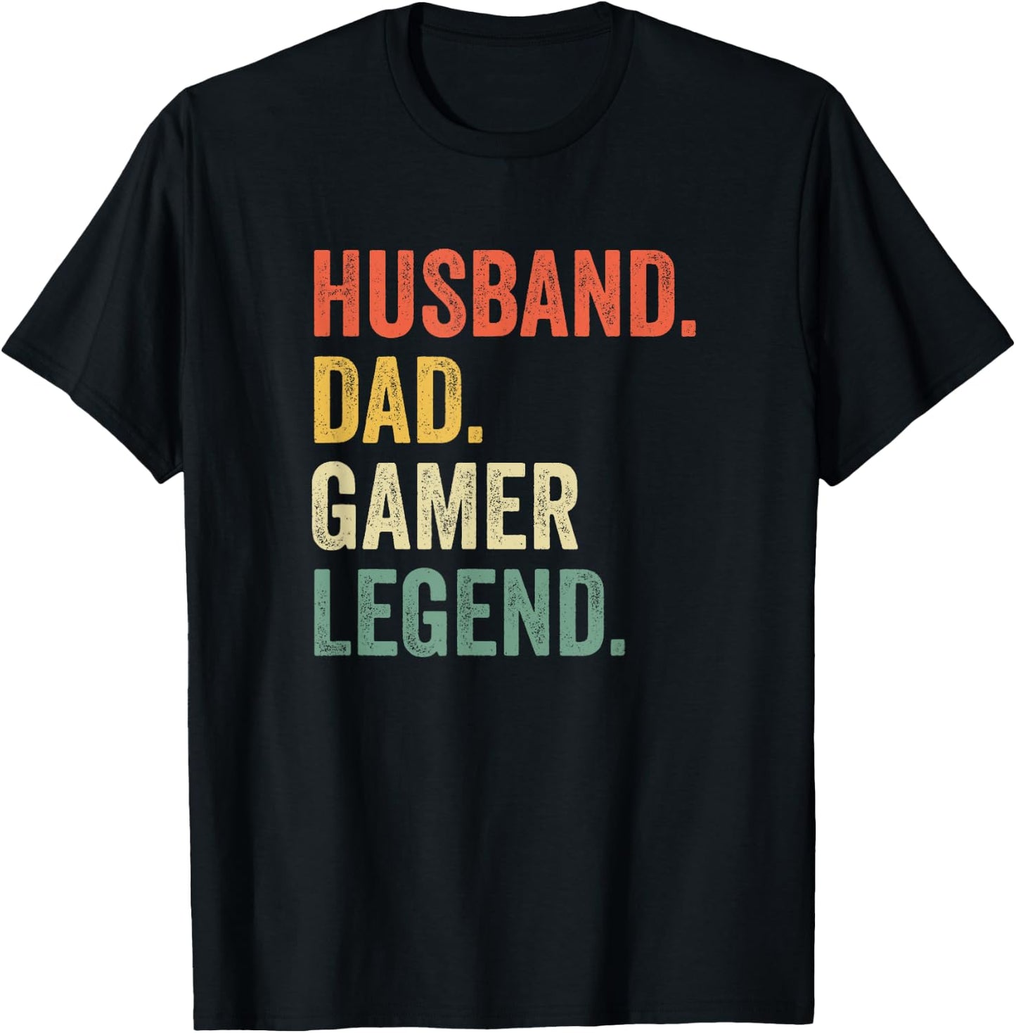 Gamer Dad Funny Husband Dad Video Game Legend Father's Day T-Shirt - T-Shirt | Black