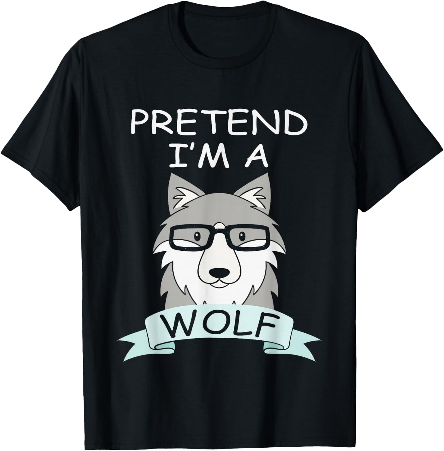 Pretend I'm A Wolf Costume Funny Halloween Party Kids T-Shirt - T-Shirt | Black