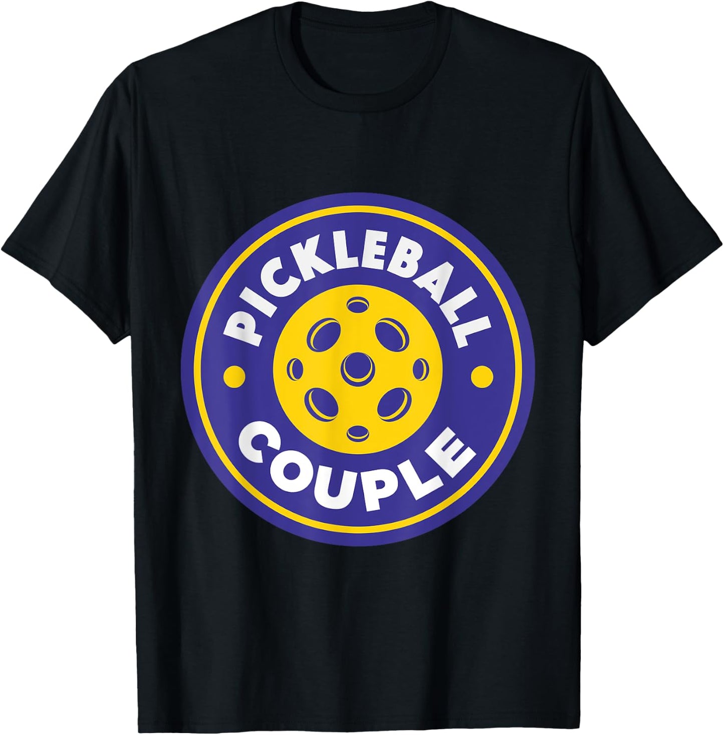 Matching Pickleball Couple Funny Pickleball Player Sport T-Shirt - T-Shirt | Black