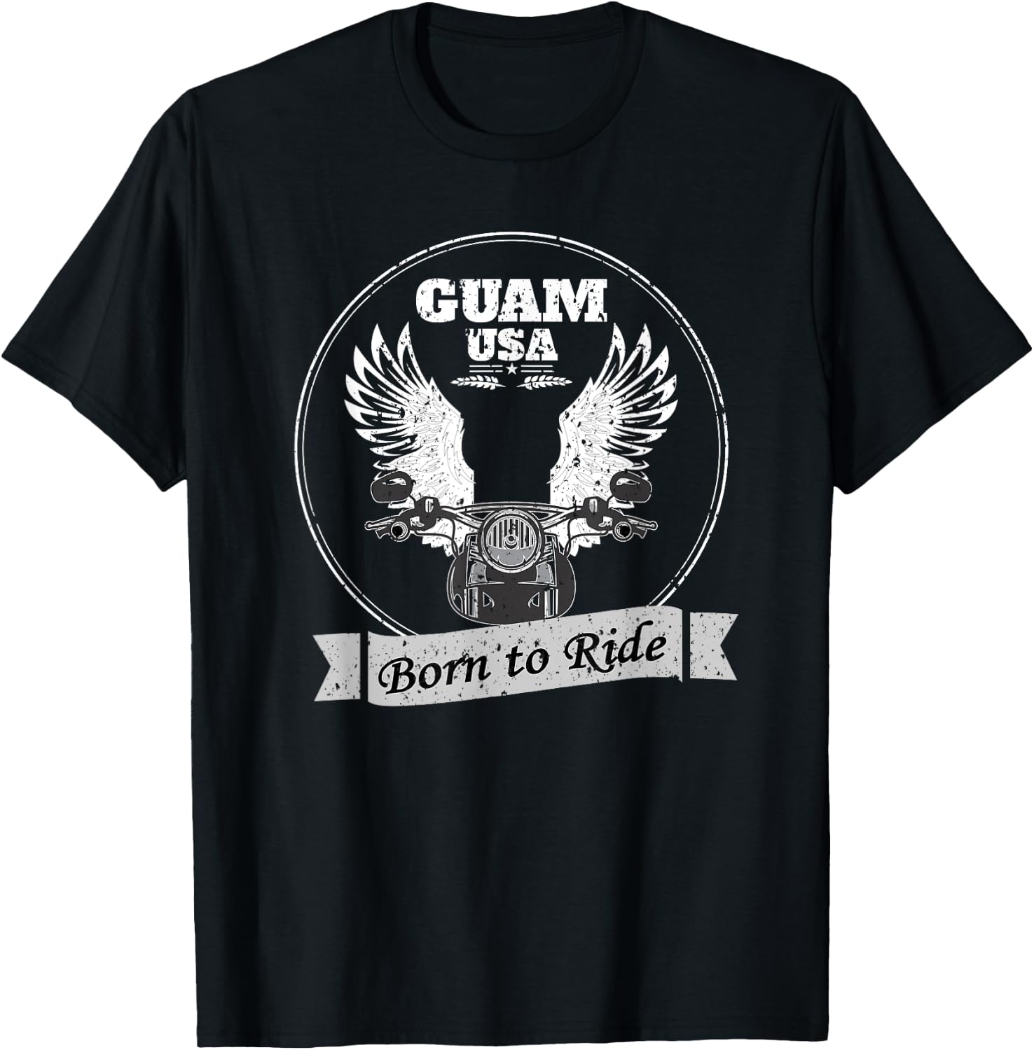 Cool Guam USA Motorcycle Biker T-Shirt - T-Shirt | Black