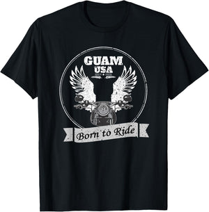 Cool Guam USA Motorcycle Biker T-Shirt - T-Shirt | Black