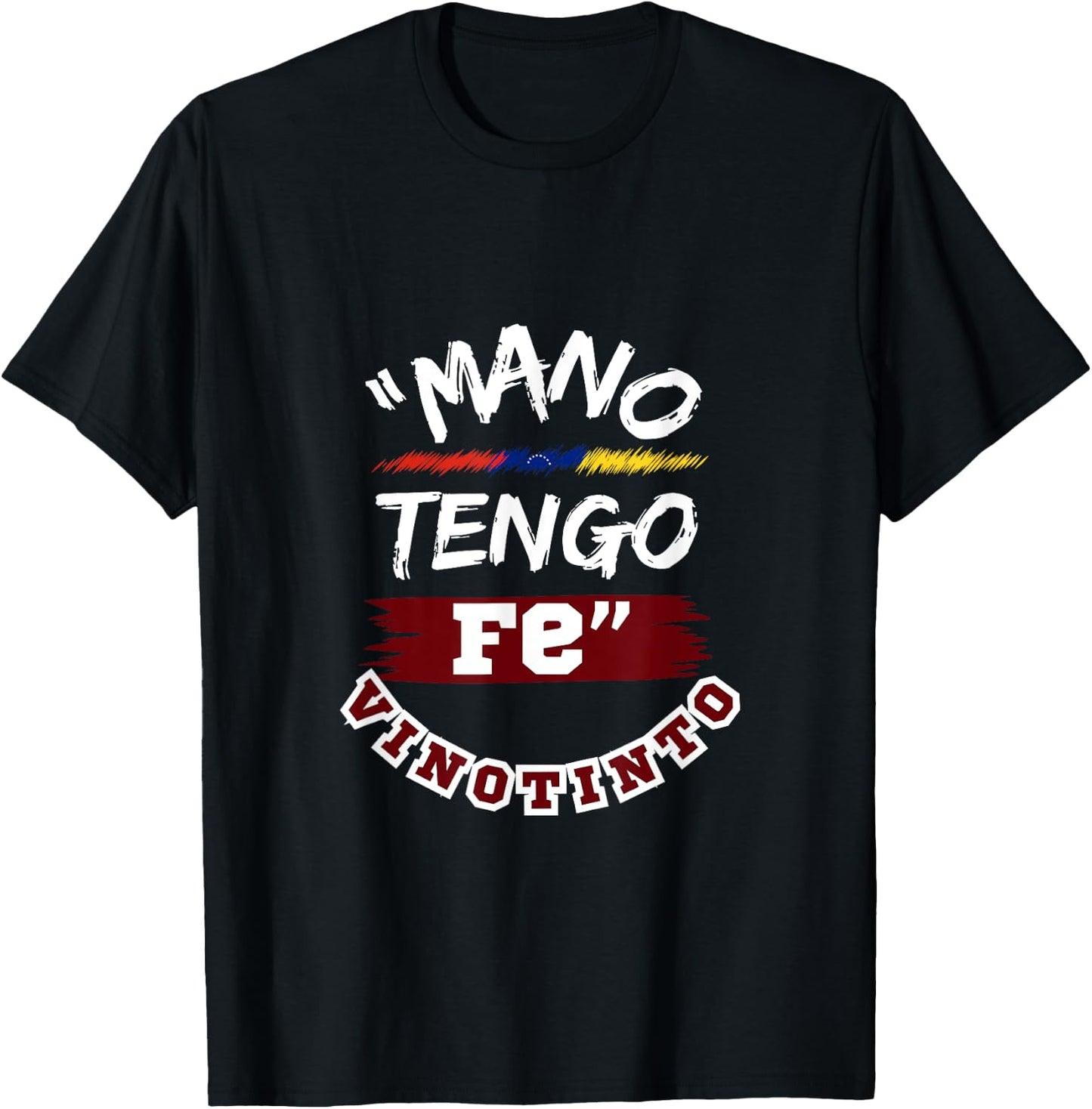 "Hand I Have Faith" I Flannel of the "Vinotinto" I Venezuela T-Shirt - T-Shirt | Black