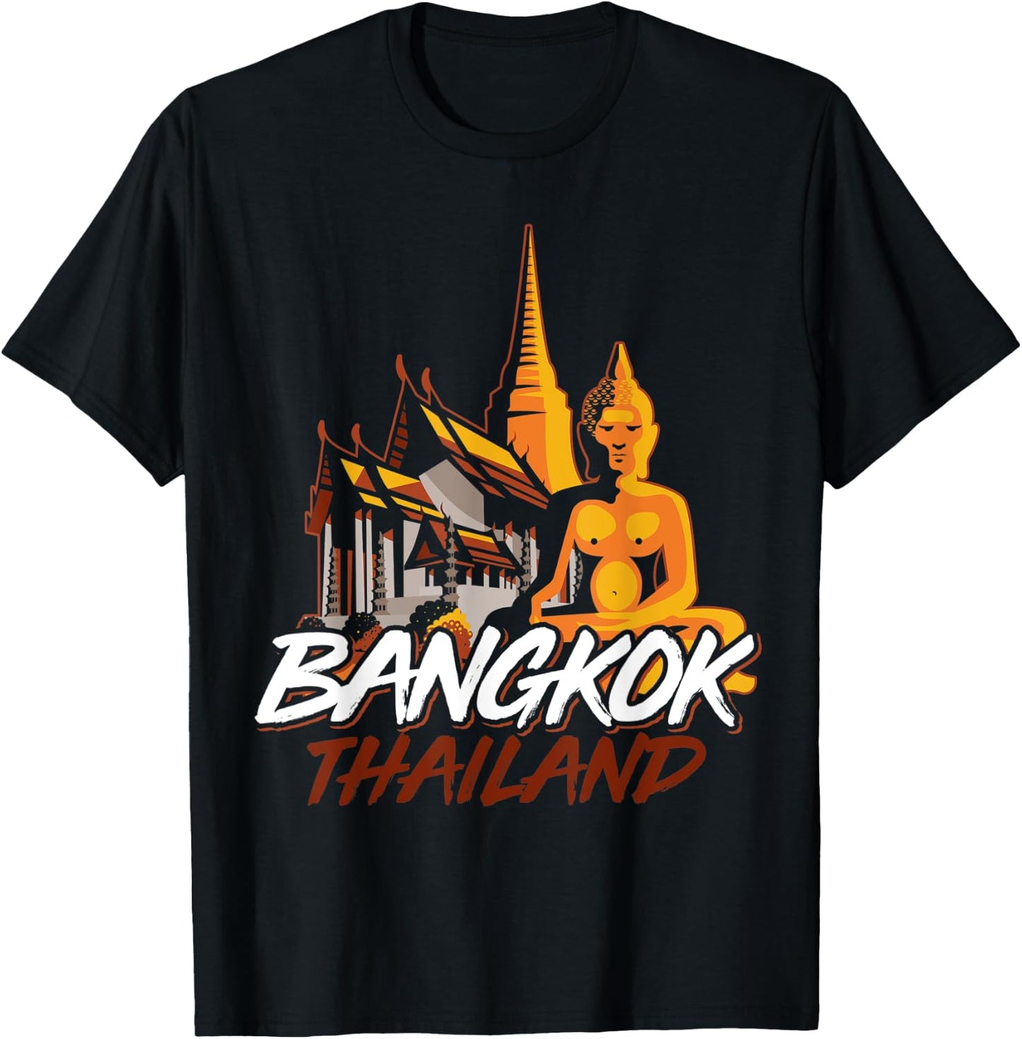 Proud Thai Flag Bangkok Travel Phuket Chiang Mai Thailand T-Shirt - T-Shirt | Black