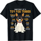 Toy Fox Terrier Anatomy Funny Dog Mum Dad Gesche T-Shirt - T-Shirt | Black