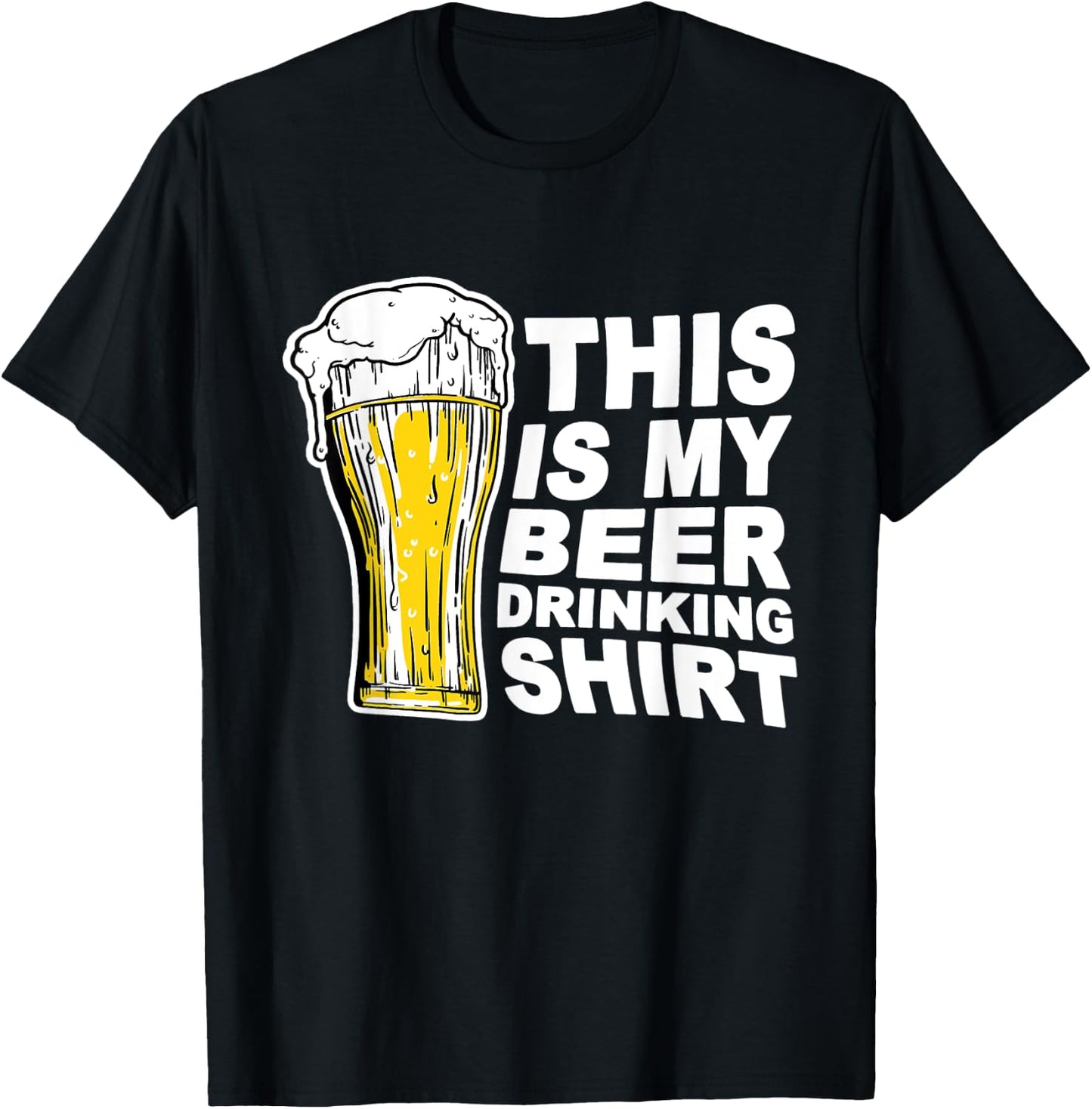 This Is My Beer Drinking Shirt Funny Saying Gift T-Shirt - T-Shirt | Black
