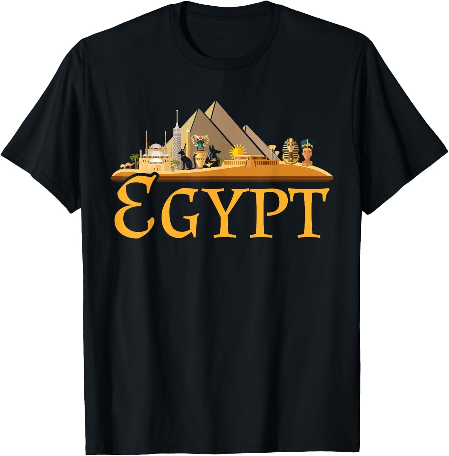 Pyramids Egypt T-Shirt - T-Shirt | Black
