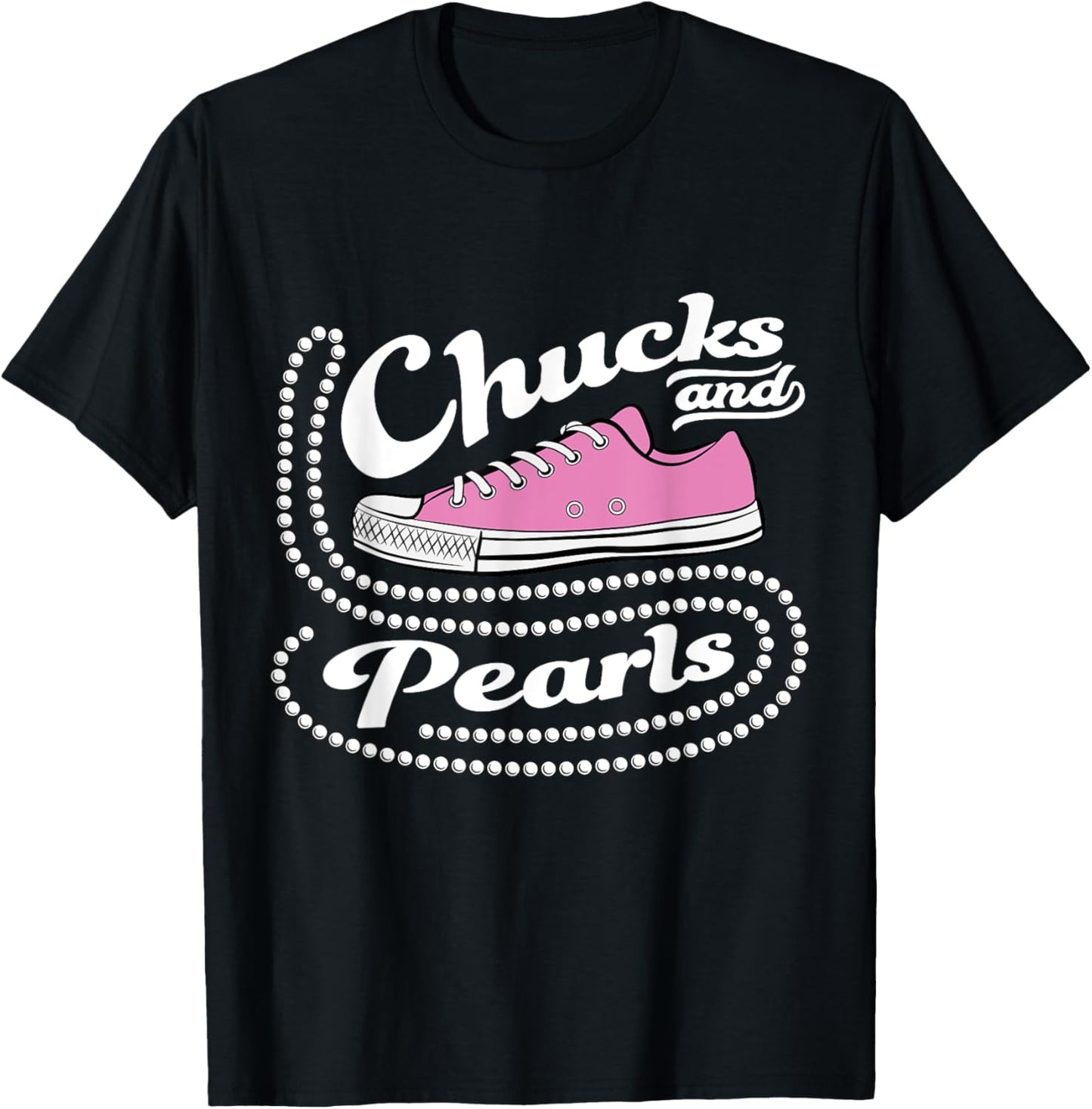 Chucks and Pearls Madam 2024 women American T-Shirt - T-Shirt | Black