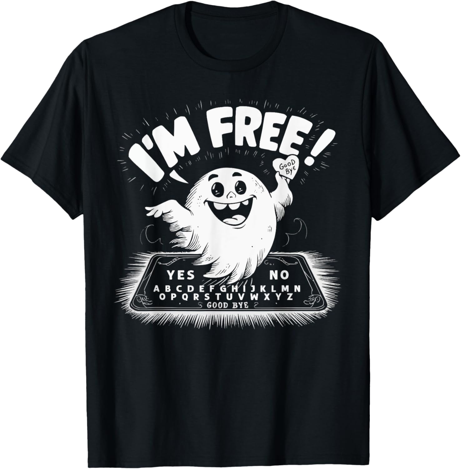 Ouija Board Paranormal Spirit Board Trick Or Treat Halloween T-Shirt - T-Shirt | Black