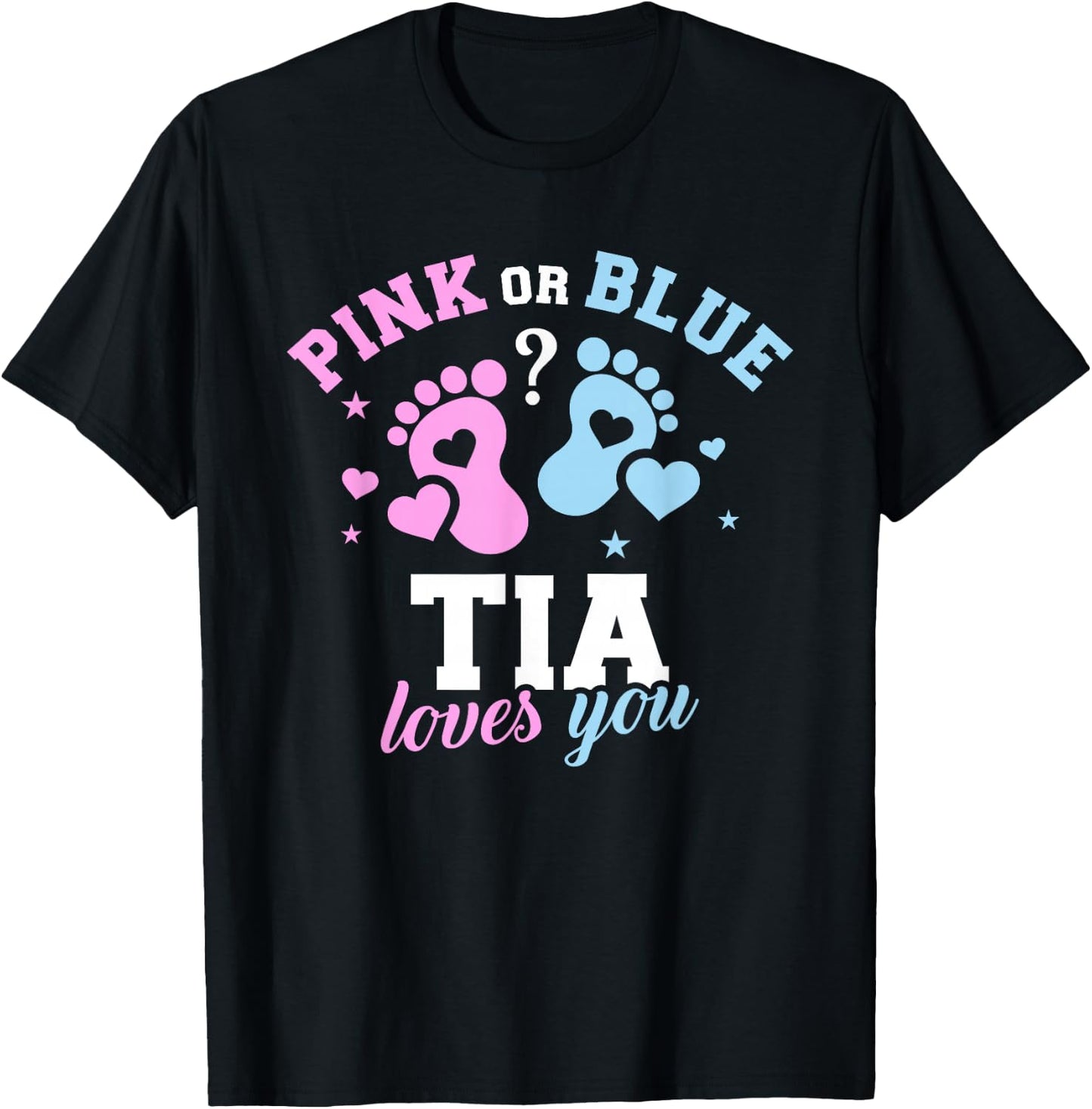 Gender reveal tia aunt T-Shirt - T-Shirt | Black