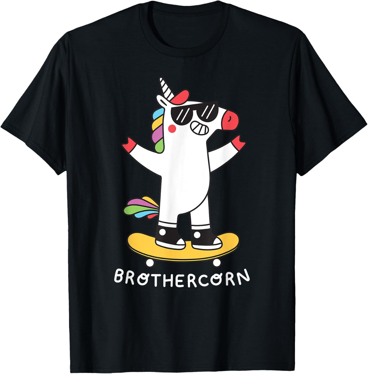 Magic Unicorn Brothercorn Family Brother T-Shirt - T-Shirt | Black