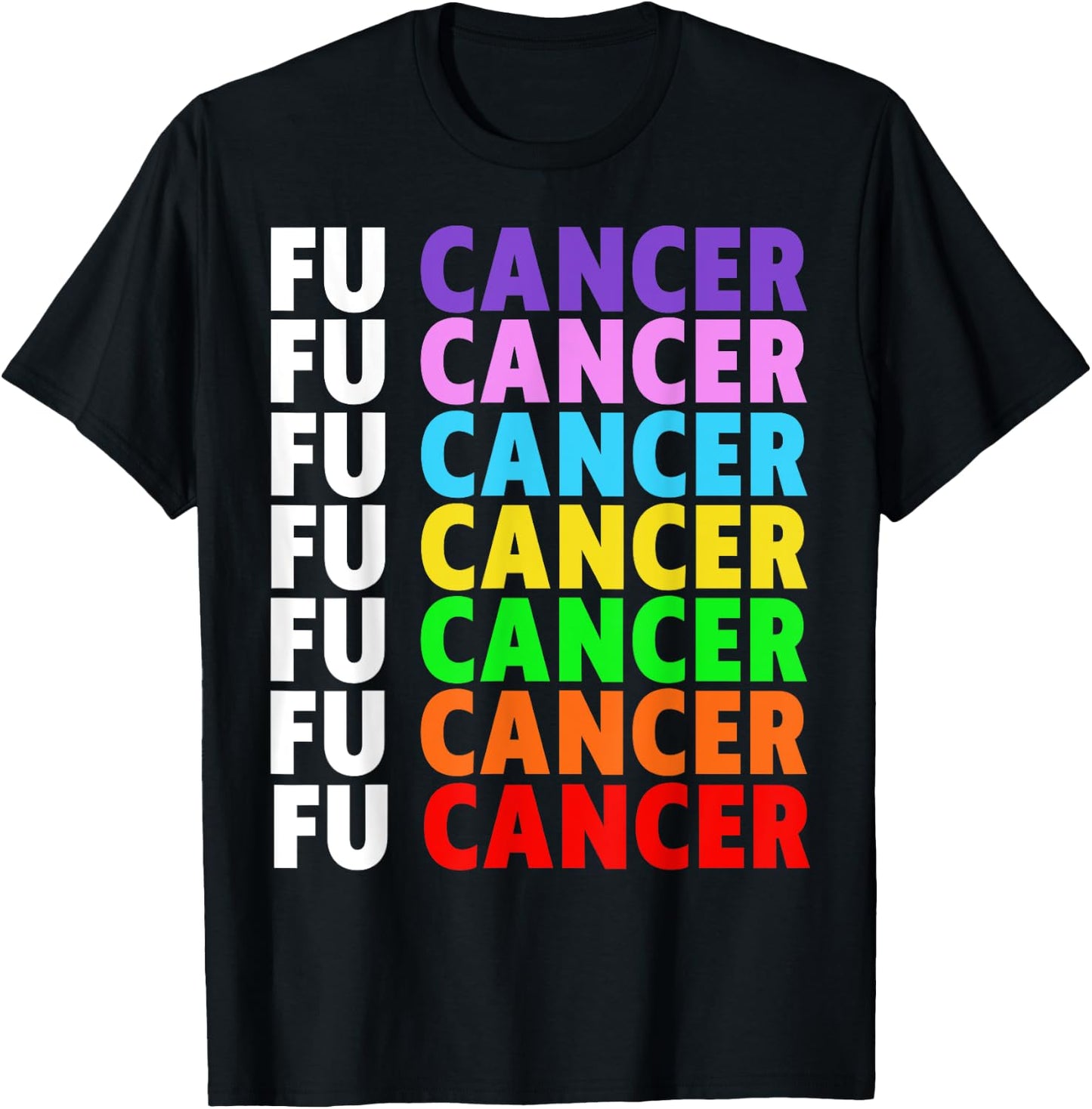 FU Cancer Fuck Cancer Awareness T-Shirt - T-Shirt | Black