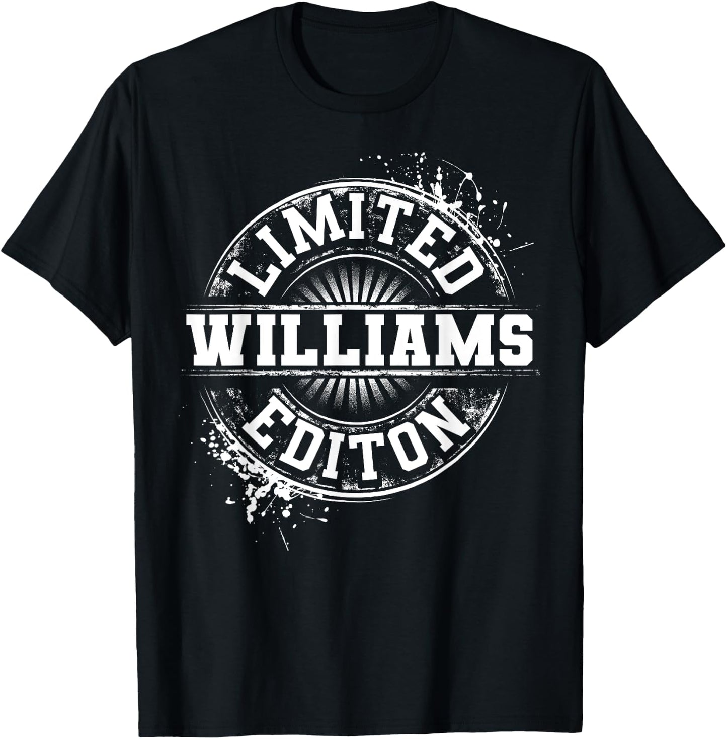 WILLIAMS Funny Surname Family Tree Birthday Reunion Gift T-Shirt - T-Shirt | Black
