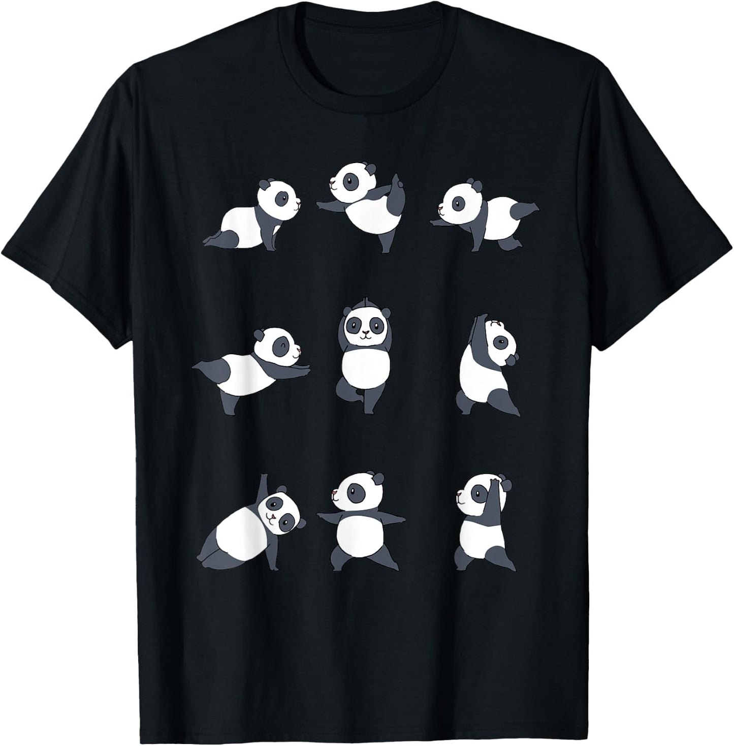 Panda Yoga T-Shirt - T-Shirt | Black