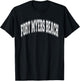 Fort Myers Beach Arched White Text T-Shirt - T-Shirt | Black