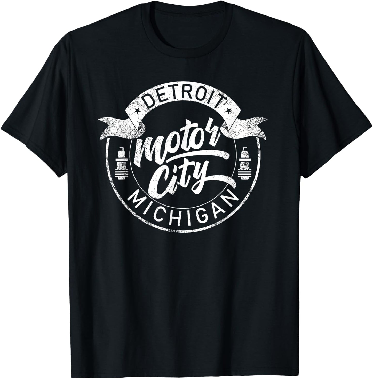 Classic Detroit Motor City Michigan Michiganians Pride Gift T-Shirt - T-Shirt | Black