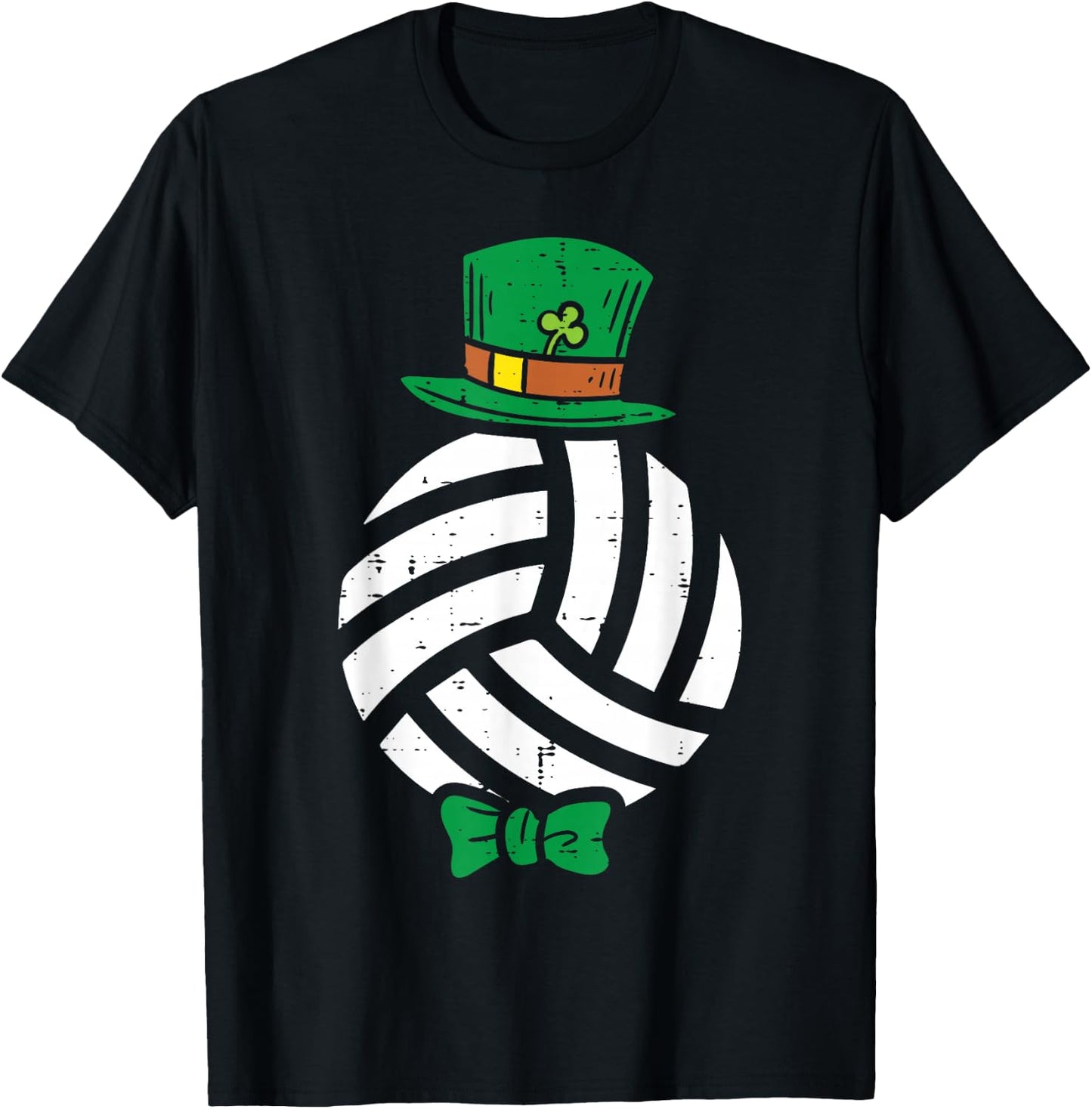 Leprechaun Volleyball St Patricks Day Sports Player Gift T-Shirt - T-Shirt | Black