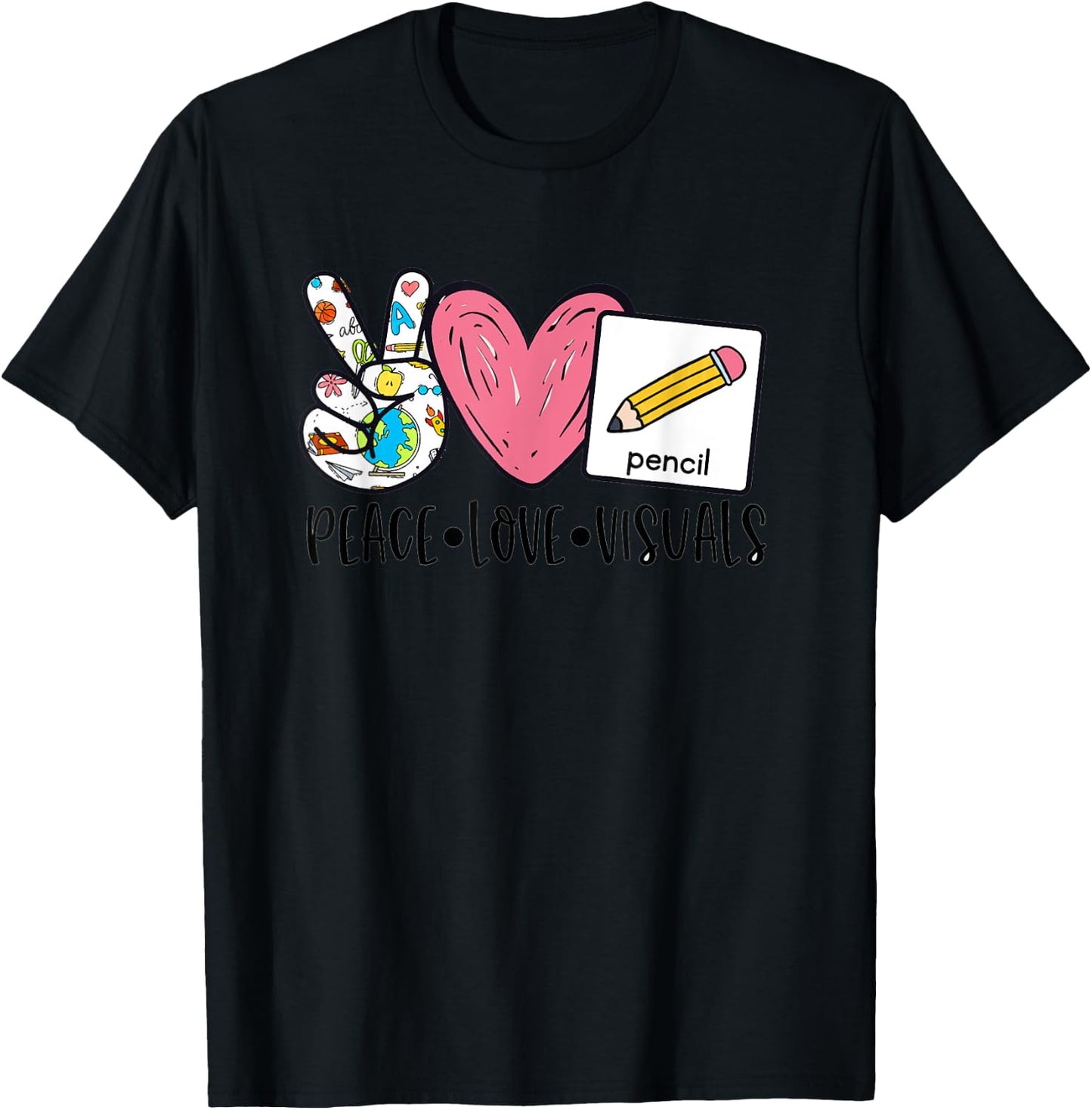 Peace Love Visuals Special Education Teacher Dream Team T-Shirt - T-Shirt | Black