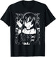Anime Music Enthusiast Anime Girl with Headphones Gothic T-Shirt - T-Shirt | Black