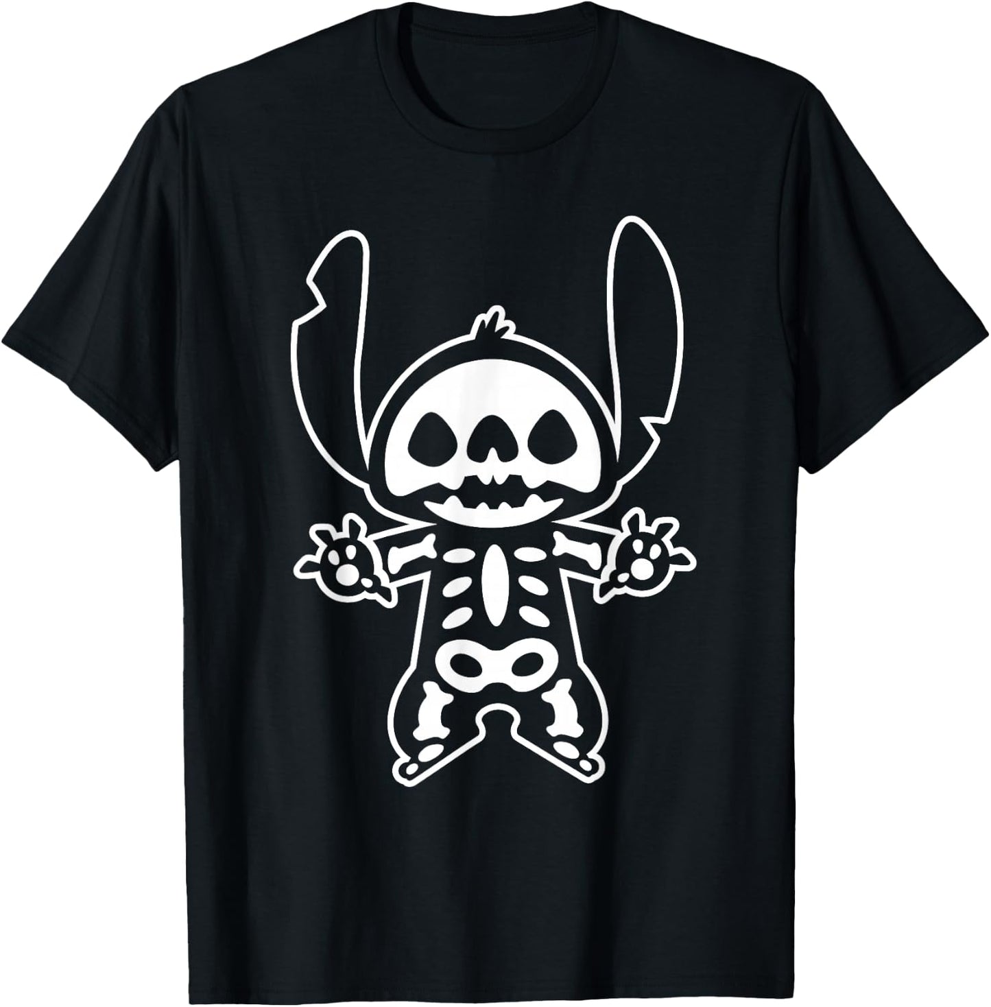 Disney Stitch Halloween Skeleton T-Shirt - T-Shirt | Black