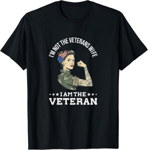 American Army Veteran Design, Military Flag for Veteran T-Shirt - T-Shirt | Black