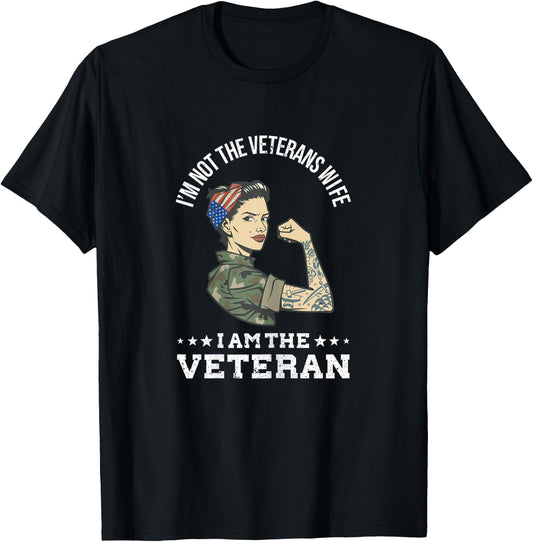 American Army Veteran Design, Military Flag for Veteran T-Shirt - T-Shirt | Black