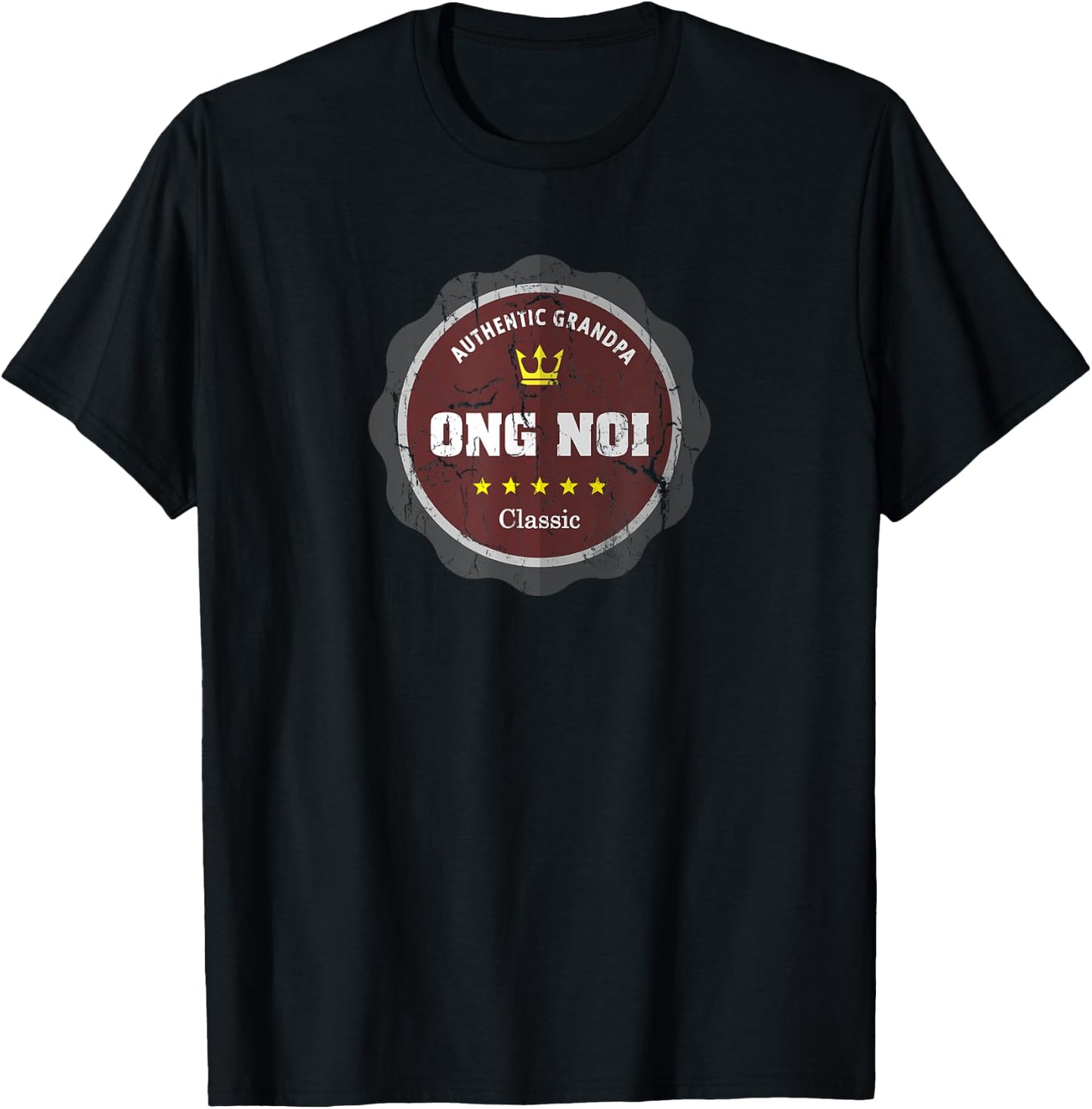 Vintage design Ong Noi Gift Vietnamese Grandpa T-Shirt - T-Shirt | Black