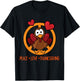 Funny Turkey Thanksgiving Peace Love Thanksgiving T-Shirt - T-Shirt | Black