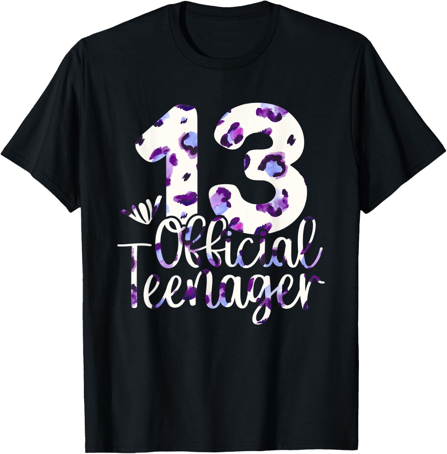 13th Birthday Girls 13 Year Teen Official Teenager Birthday T-Shirt - T-Shirt | Black