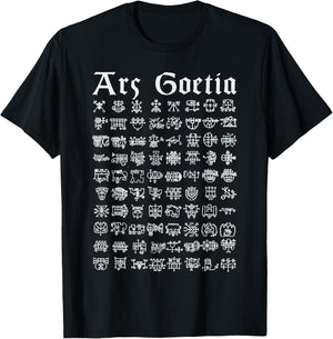 Ars Goetia Lesser Key of solomon lemegeton 72 Demons Sigils T-Shirt - T-Shirt | Black