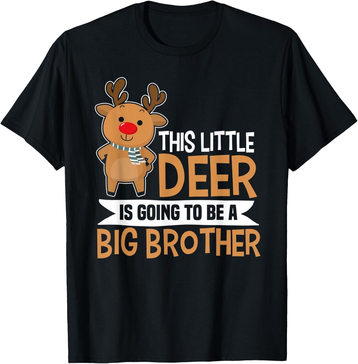 Litter Deer To Be A Big Brother Matching Family Outfit T-Shirt - T-Shirt | Black