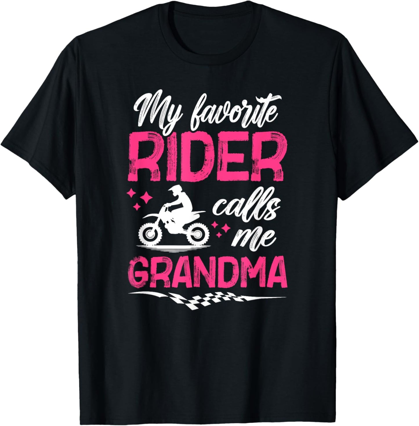 My Favorite Motocross Rider Grandma Motocross Grandma T-Shirt - T-Shirt | Black
