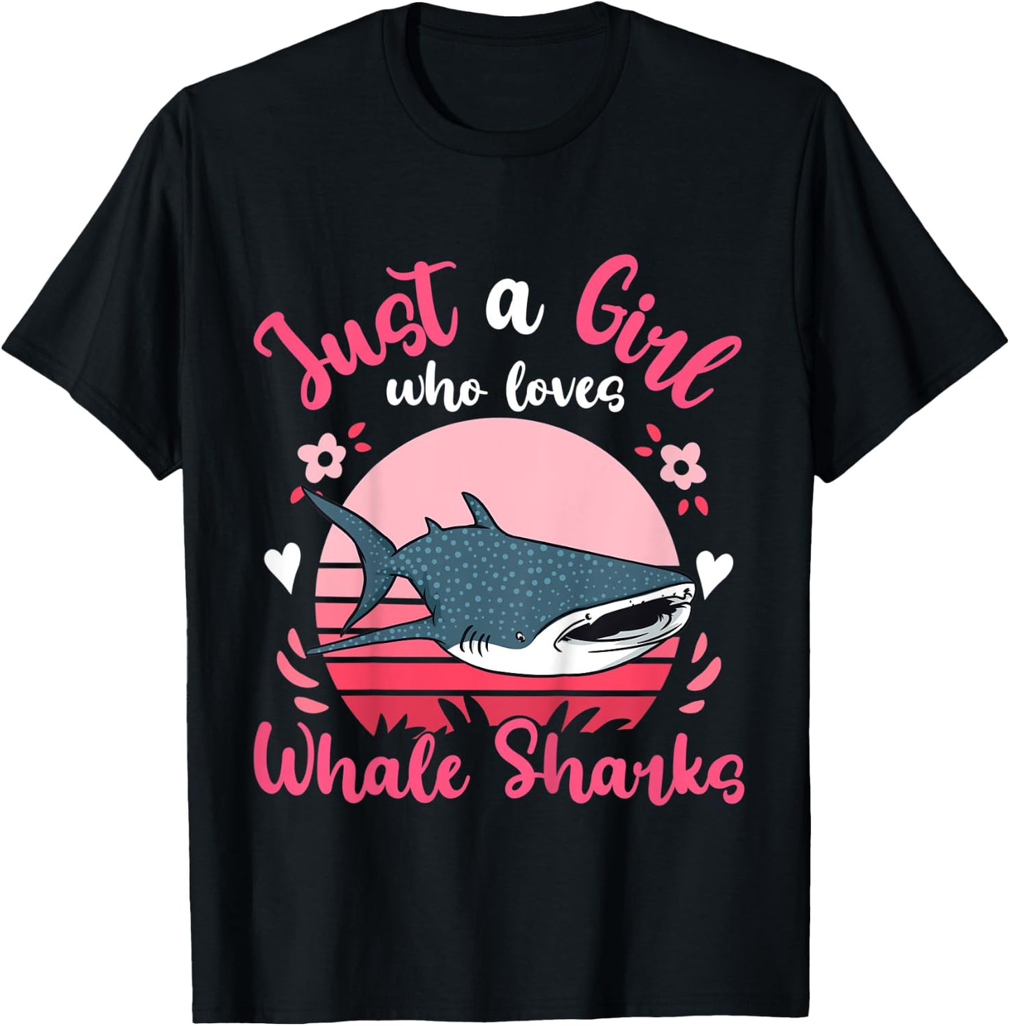 Kids Whale Shark Just a Girl Who Loves Whale Sharks T-Shirt - T-Shirt | Black
