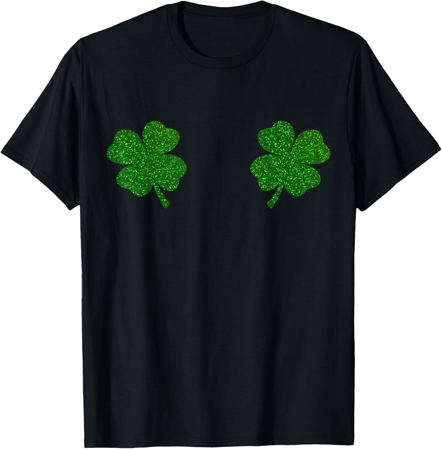 Irish Shamrock Boobs Saint St.Patrick's Paddys Day Boobies T-Shirt - T-Shirt | Black
