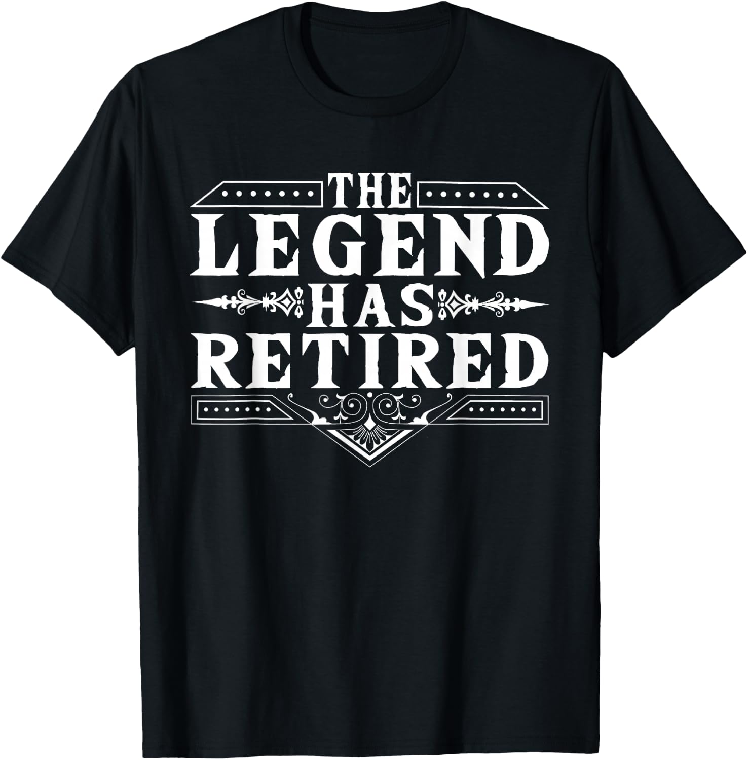 Funny The Legend Has Retired Gift Women Retirement T-Shirt - T-Shirt | Black